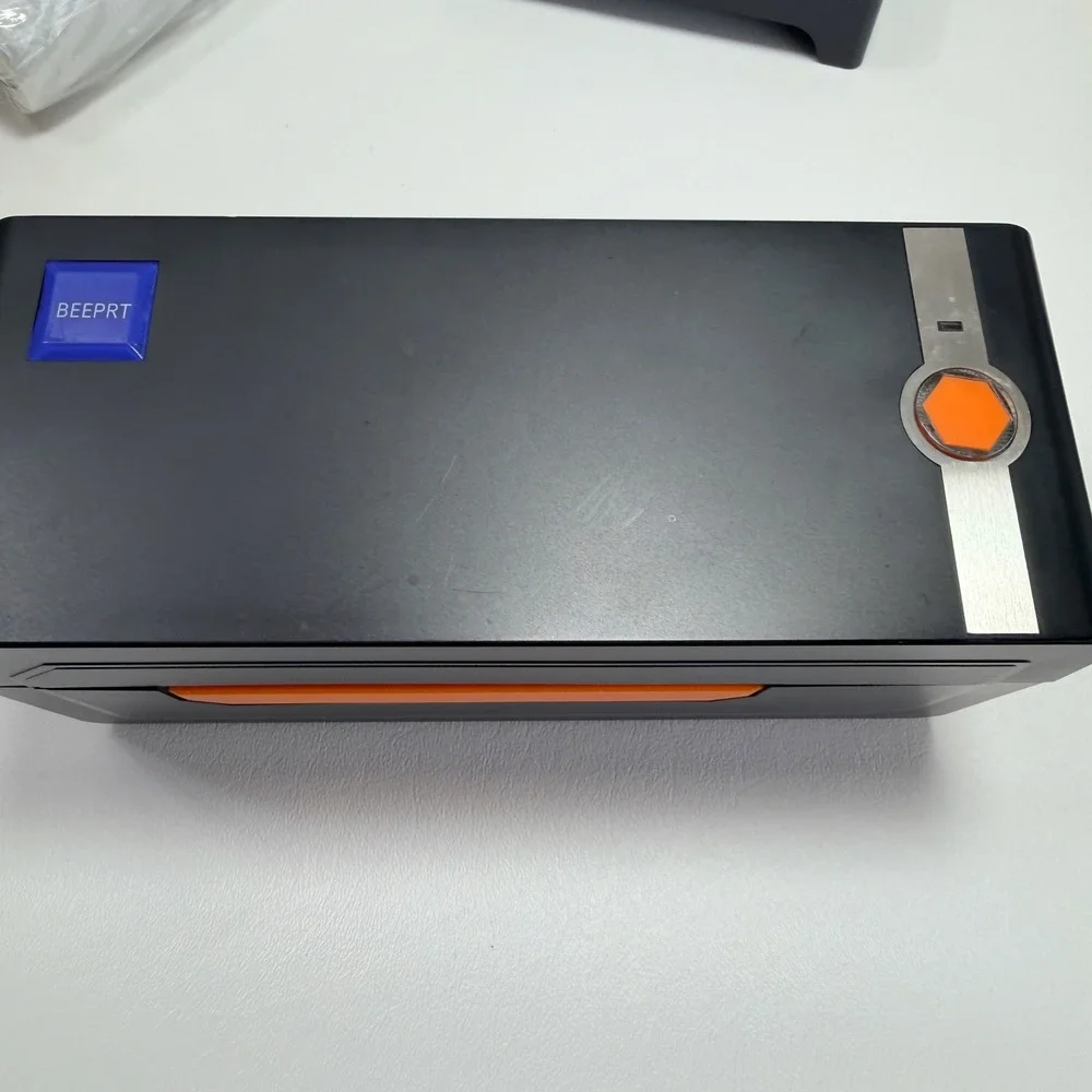 BEEPRT Thermal Label Printer with Holder Black USB or Blue Tooth